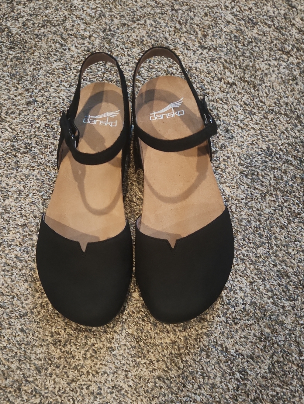 Dansko Black Mary Jane Slingback Flats